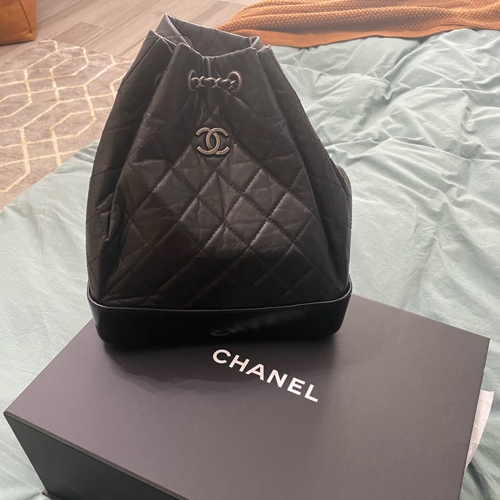 Chanel Gabrielle backpack size large black